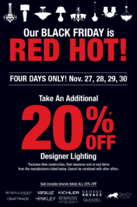 Black Friday 4 Day Lighting Sale