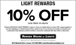 Rensen House of Lights 10% Off Lighting Coupon