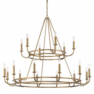 Bailey Collection Aged Brass metal finish is treated to look aged and have a rich hue. This shade adds a luxurious touch to any room and is perfect for modern and contemporary settings.